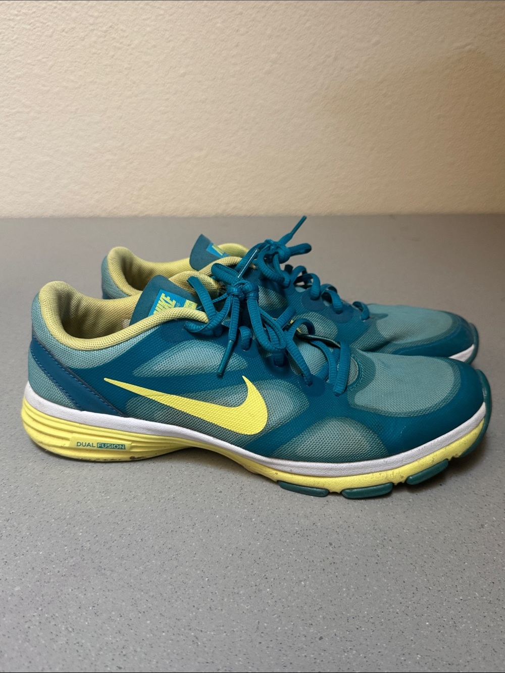 Nike Limited Edition Teal & Yellow Training Sneakers